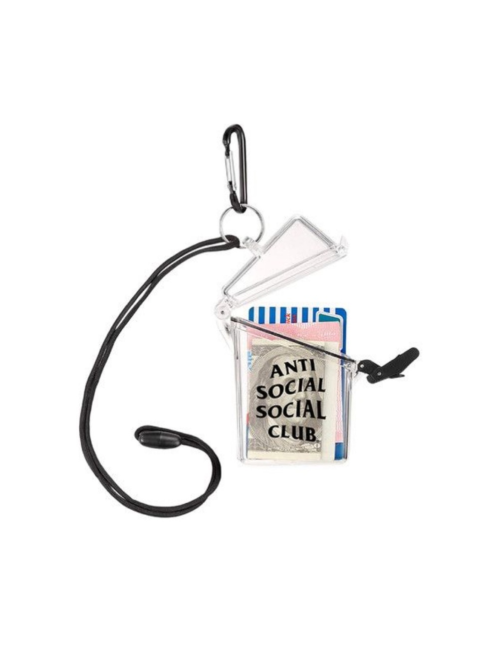 NEW Anti Social Social Club Capitalize Card Holder 'Clear' SS24